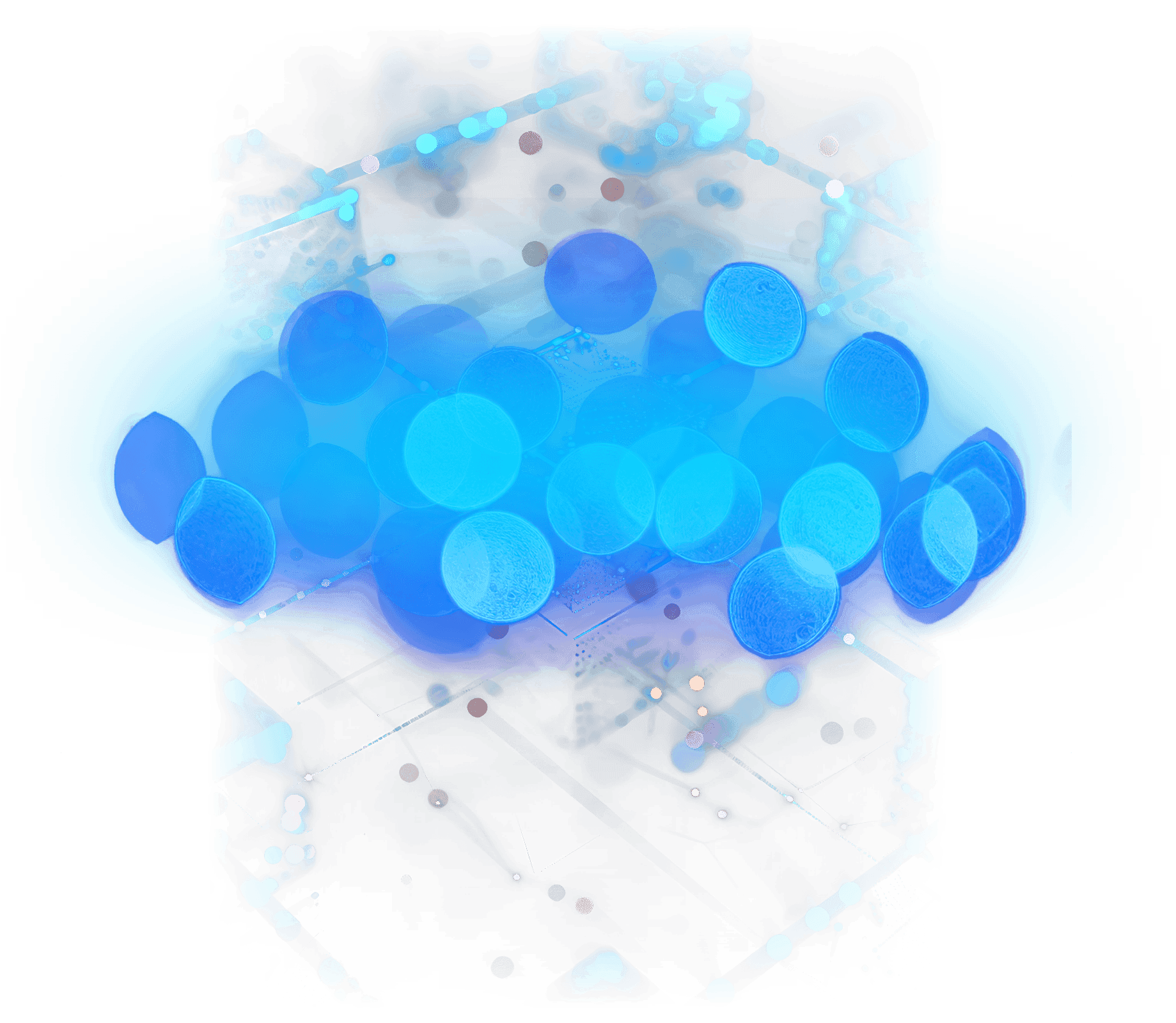 Blue bokeh background